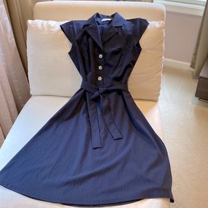 Calvin Klein dress. Size 6. Blue with stripes.